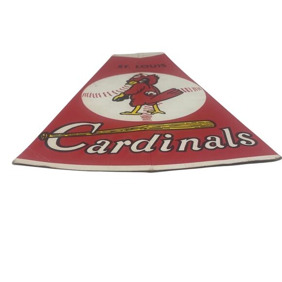 Vintage 1960s St Louis Baseball Cardinals Flattened Cardboard Megaphone - Picture 2 of 3